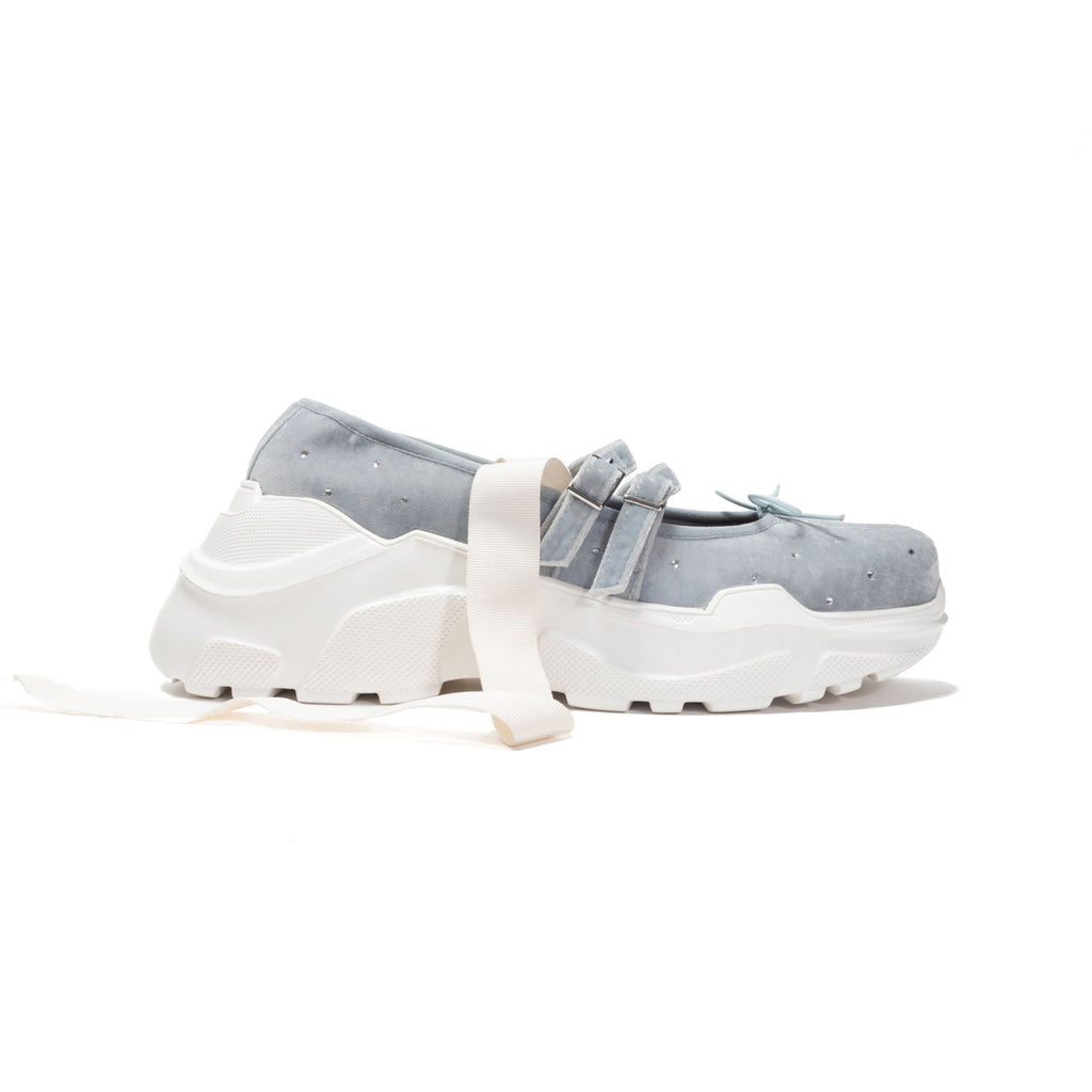 Giselle Velvet Gray × Clear Rhinestone – AKIKOAOKI