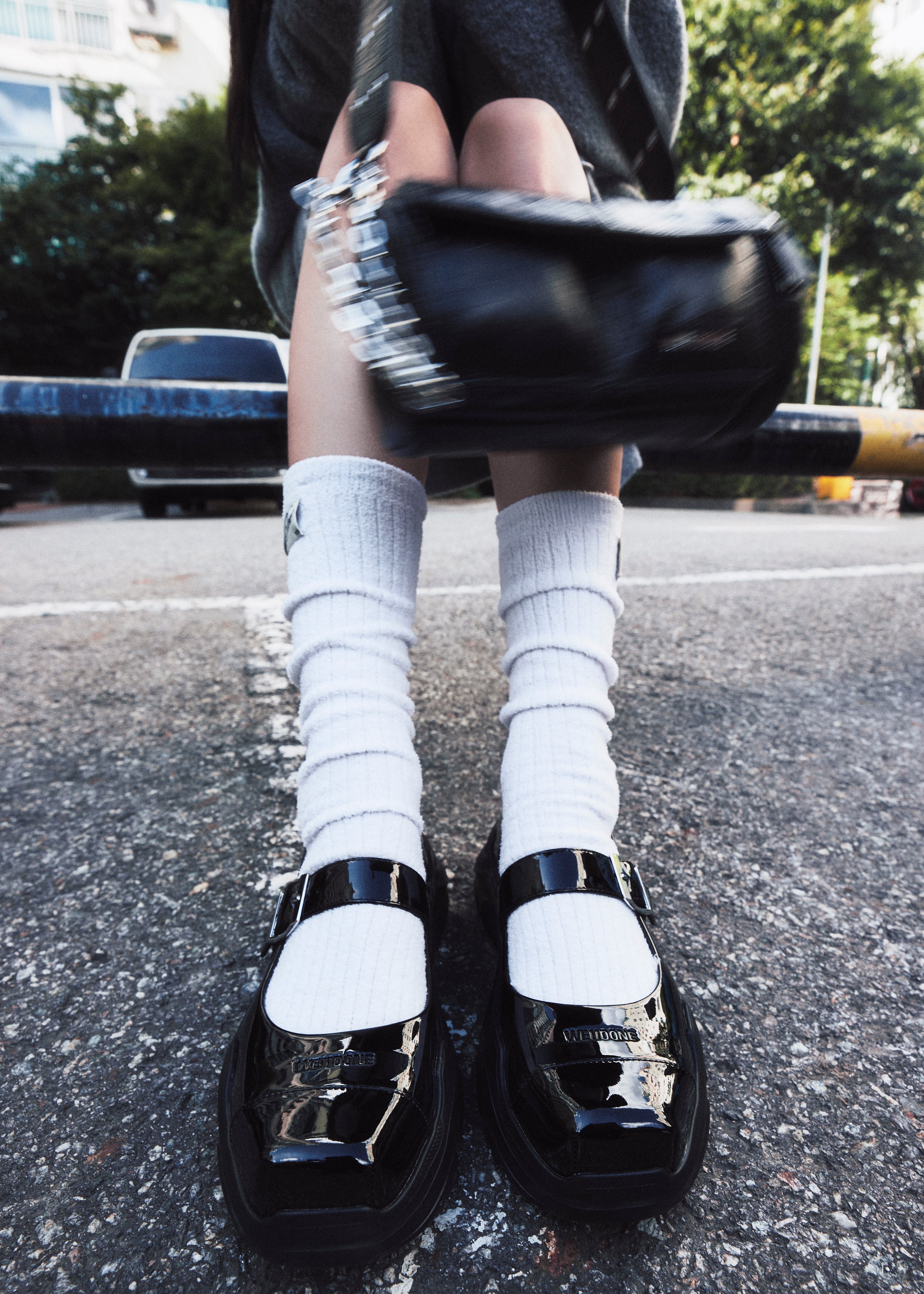 【AKIKOAOKI X WE11DONE】BLACK WOMENS MARY JANES