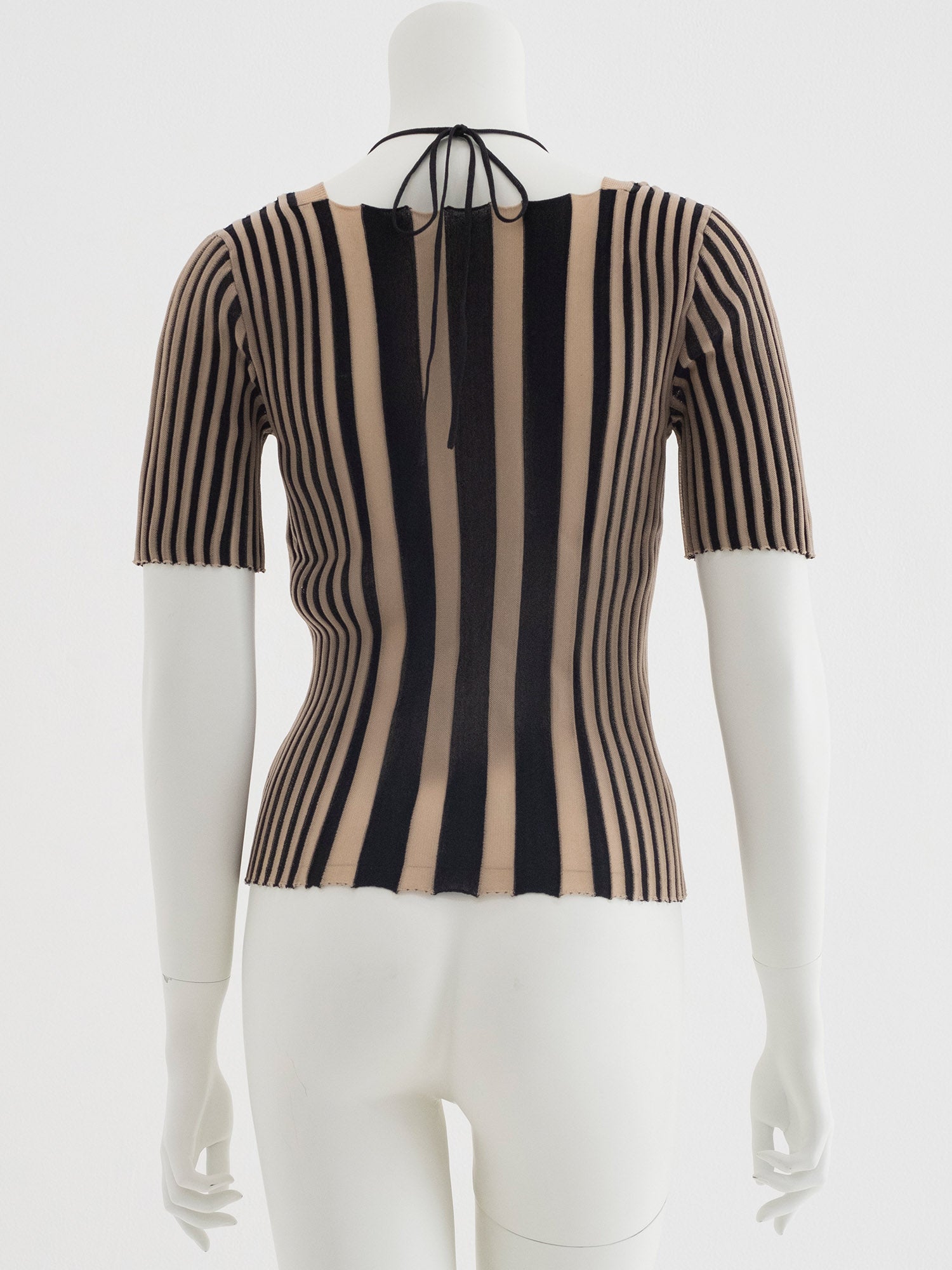 tin knit top(without liner)＿BK×BEG