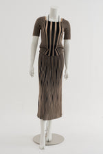 tin knit dress(without liner)＿BK×BEG