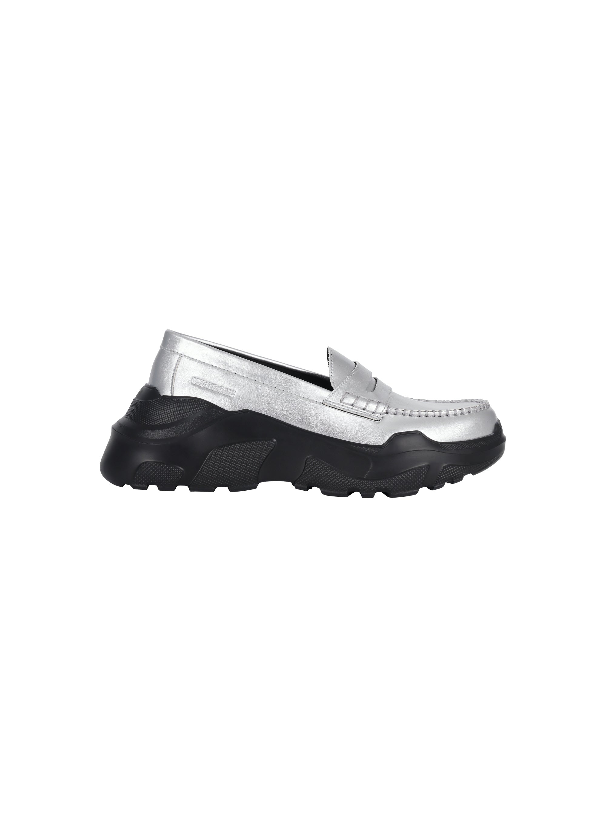 【AKIKOAOKI X WE11DONE】SILVER WOMENS SILVER LOAFERS