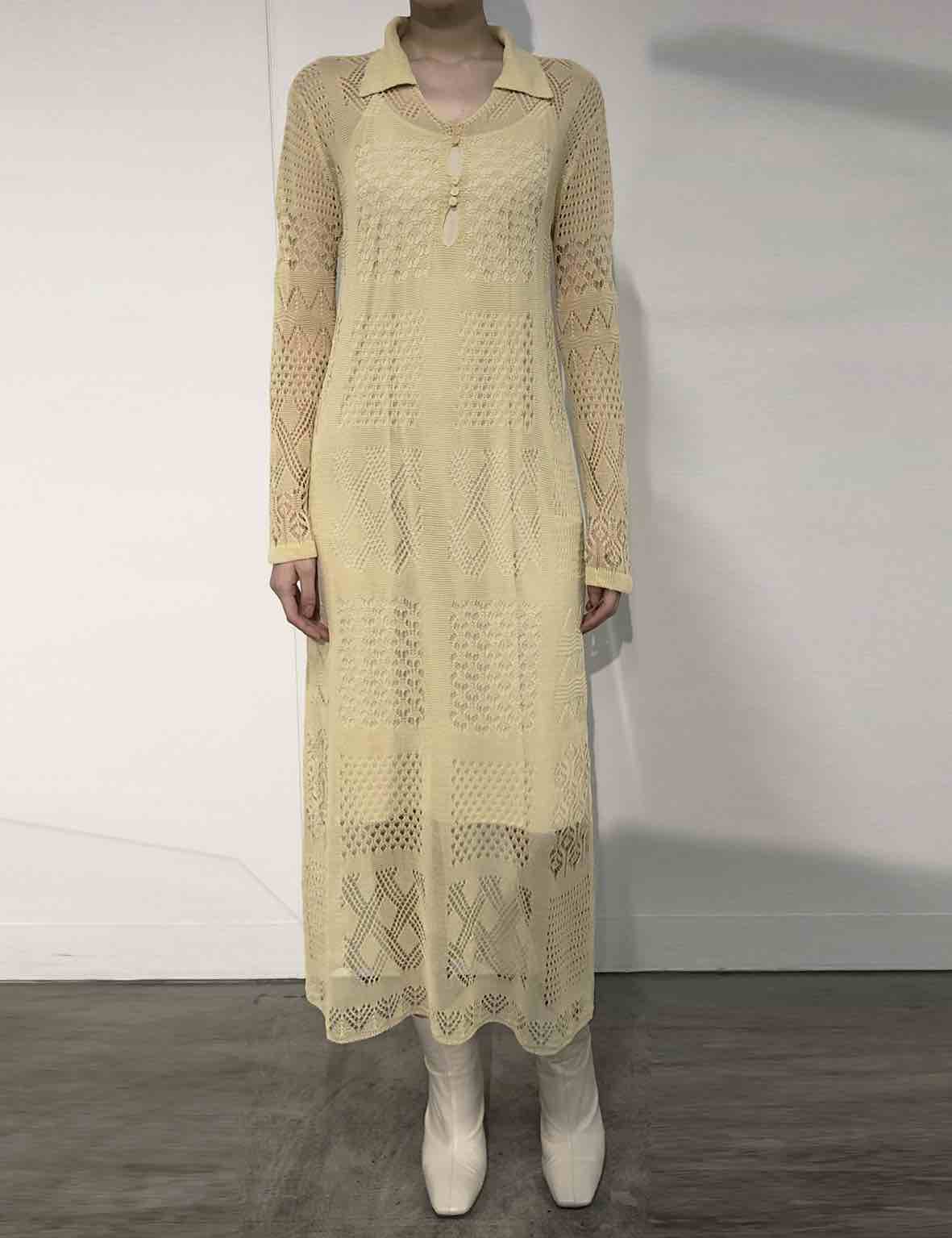 nanny dress_cream yellow(with inner dress)